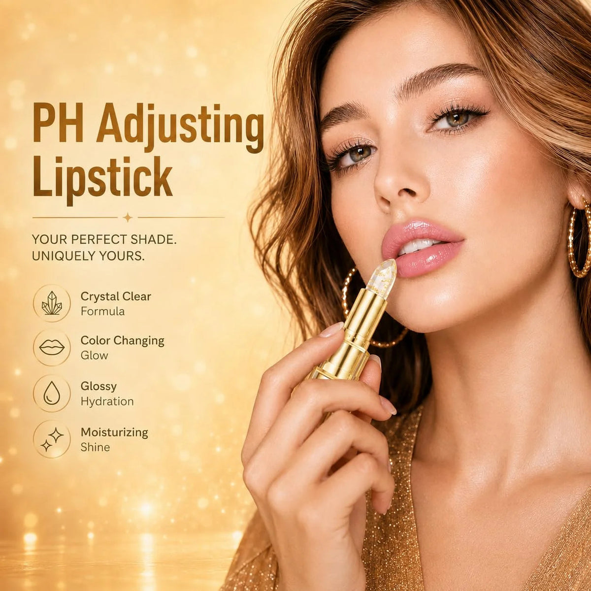 Color Changing Lipstick for Mature Lips - Long Lasting Hydrating Gloss