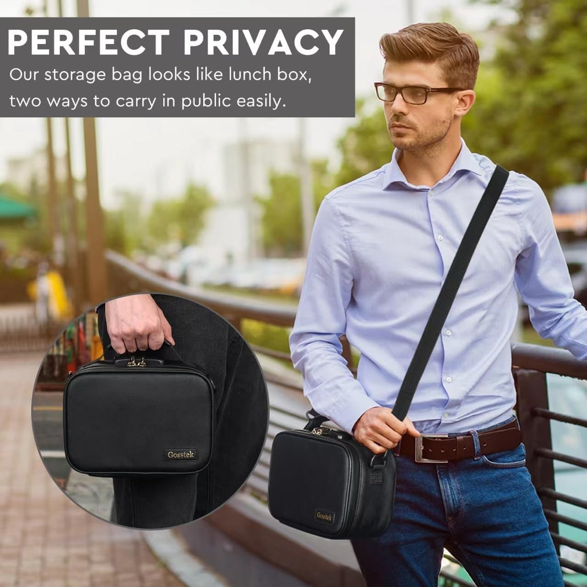 PU Leather Storage Bag with Combination Lock - Multi-Use Travel & Home Organizer