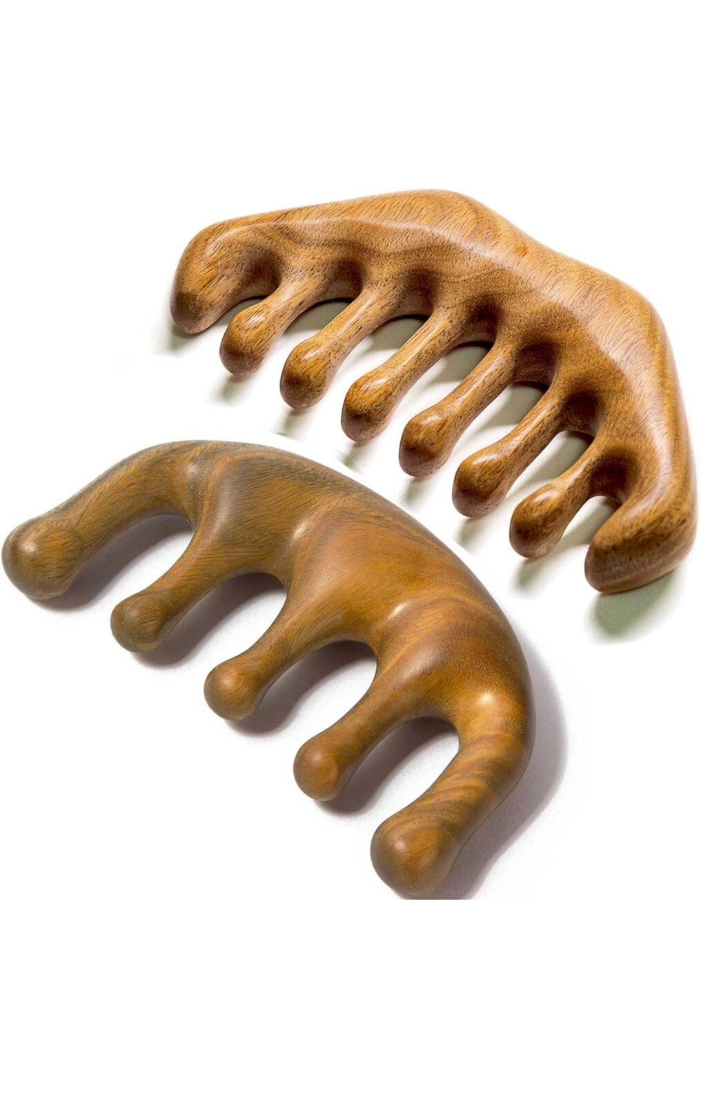 Sandalwood Scalp Massage Comb 2-Pack for Hair Growth & Relaxation