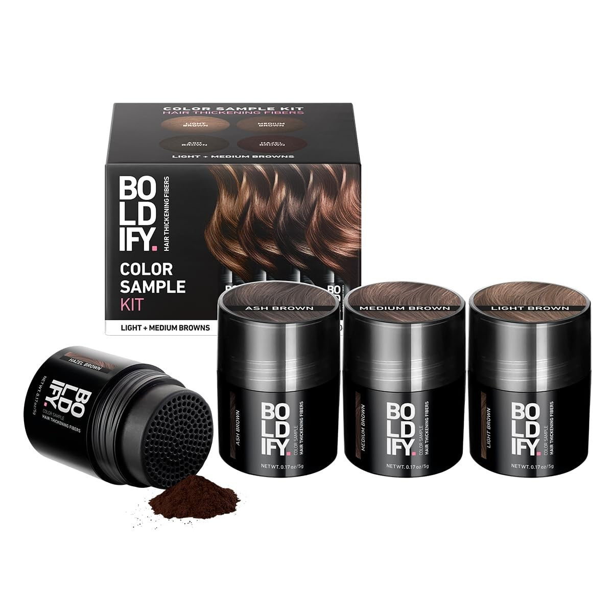 Color Sample Kit of Hair Fibers - 5g for a Natural, Fuller Appearance