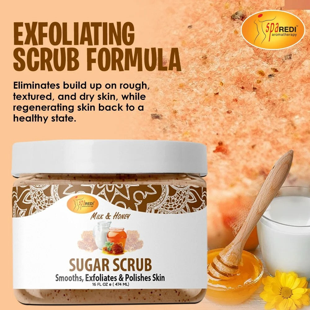 Sugar Body Scrub Milk & Honey 16 oz