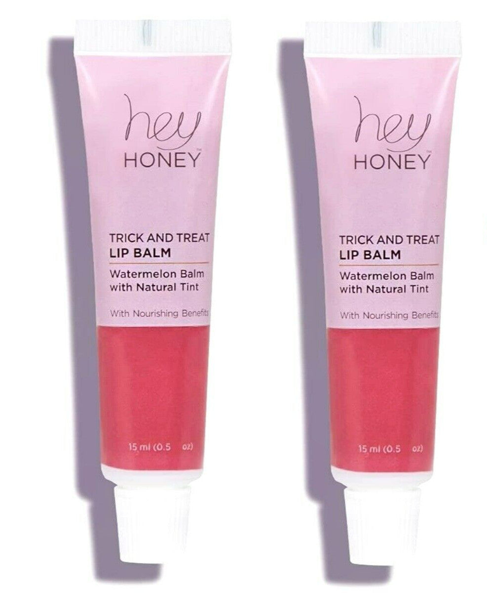 Watermelon Lip Balm Set - Hydrating Moisturizer with Natural Tint 15ml x 2