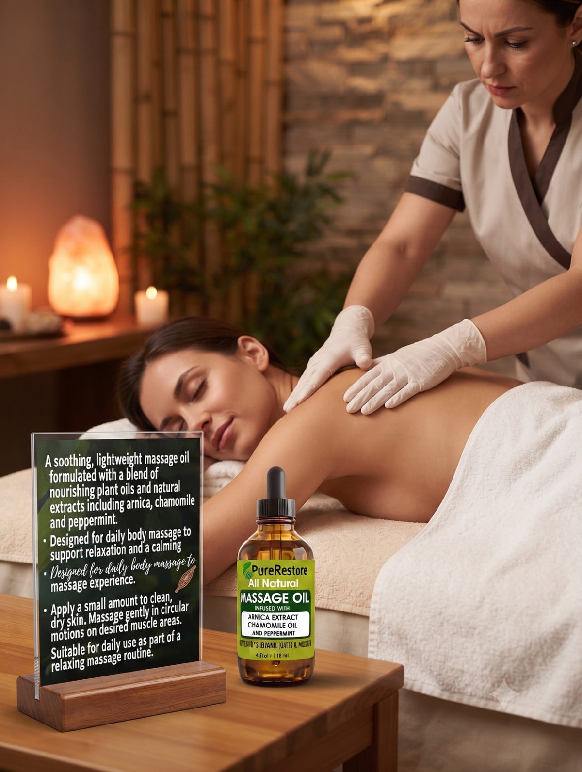 Nourishing Massage & Body Oil with Arnica & Vitamin E - All Natural Relaxation