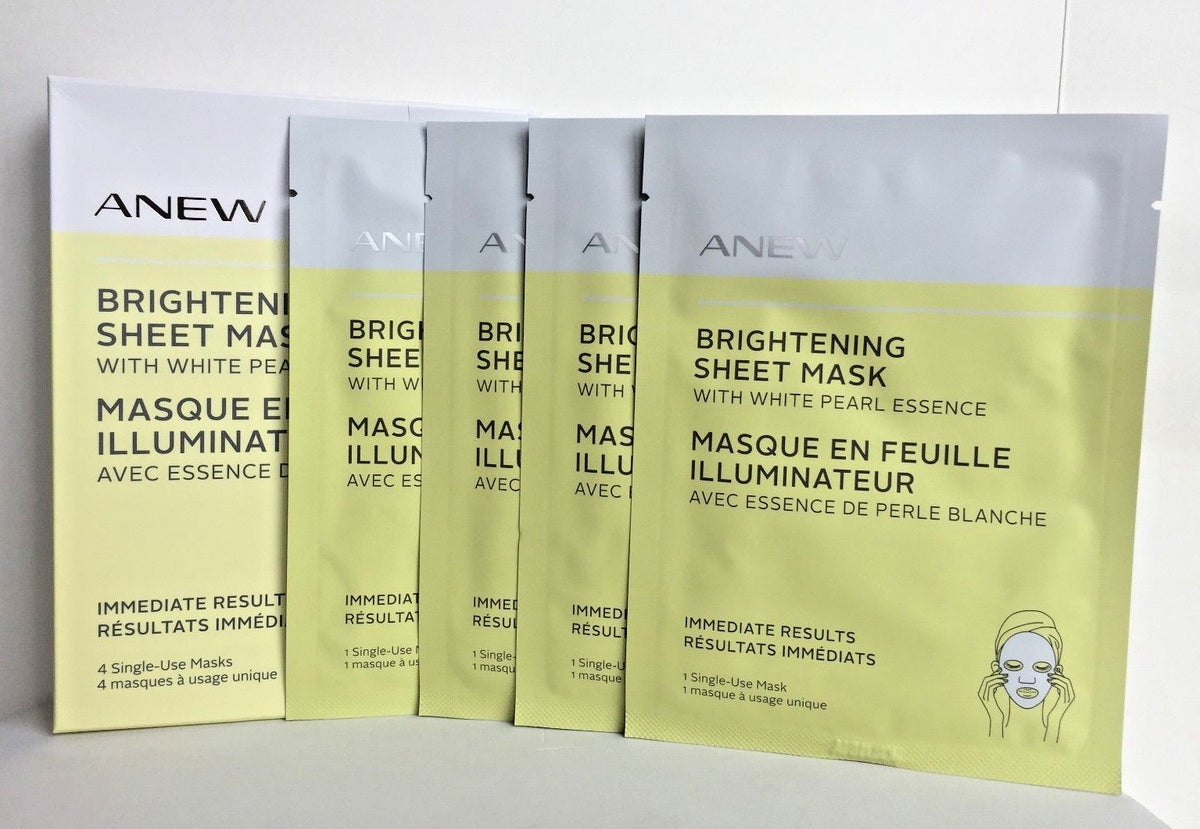 Brightening Sheet Mask with White Pearl Essence - 4 Pack