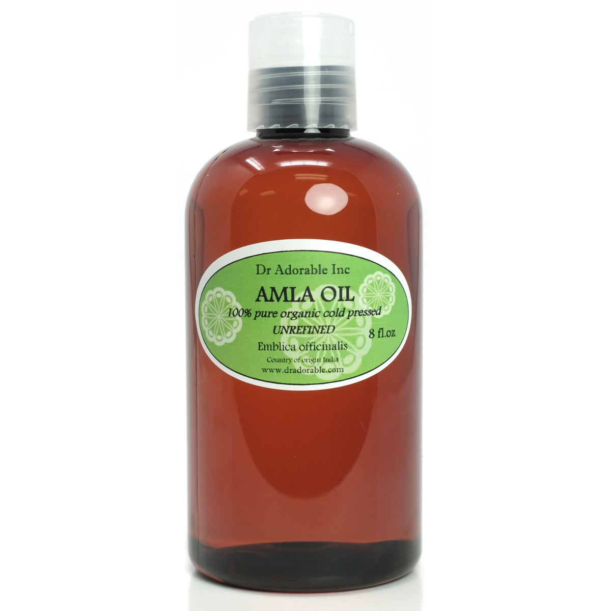 8 oz Organic Amla Oil Cold-Pressed Indian Gooseberry