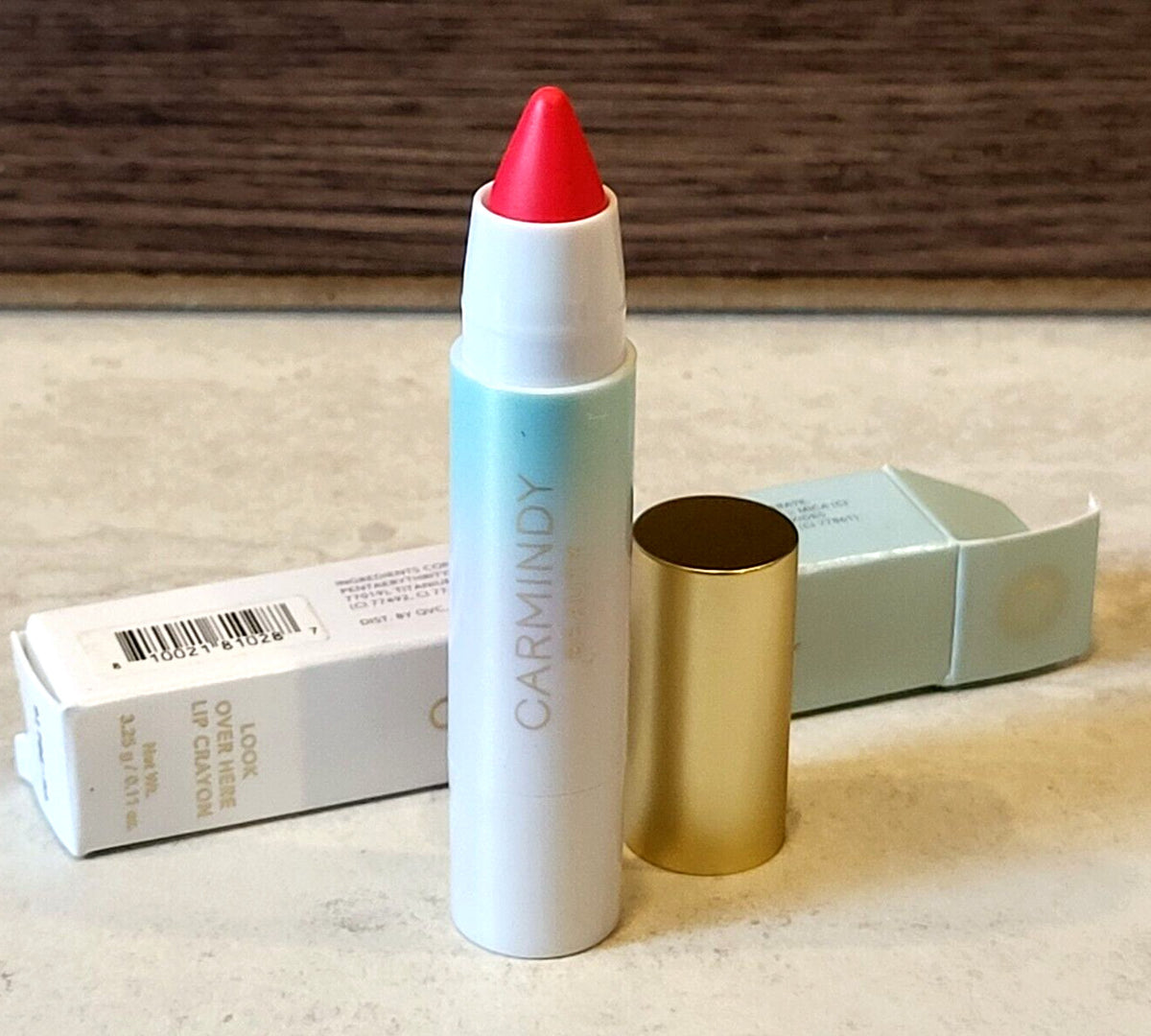 Carmindy Beauty Lip Crayon Fire Coral Full Size New in Box