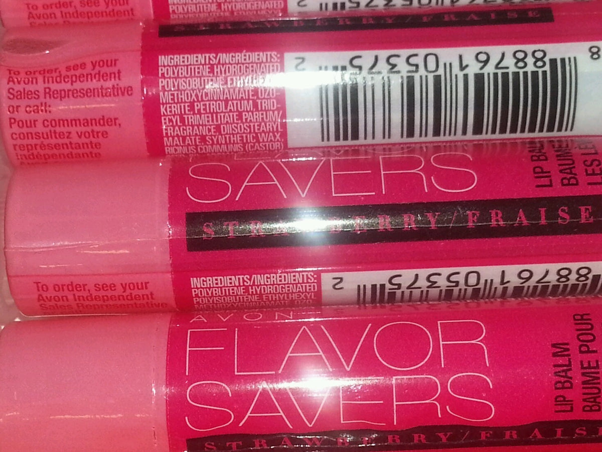 Lip Balm Set - Strawberry Flavor, 10 Pack, 0.15 oz Each
