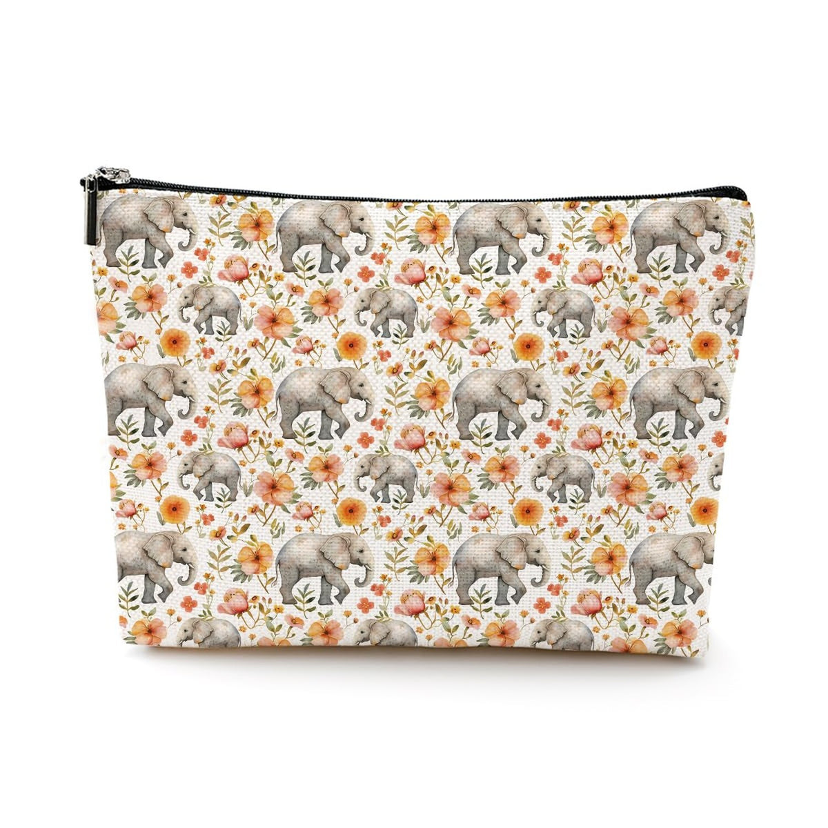 Elephant Cosmetic Bag - Large Capacity Makeup & Travel Organizer, Gift for Animal Lovers