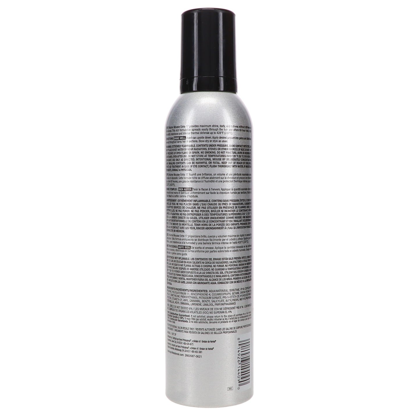 Kenra Extra Volume Mousse #17 8 oz - Lightweight Hair Styling Foam for Volume & Shine