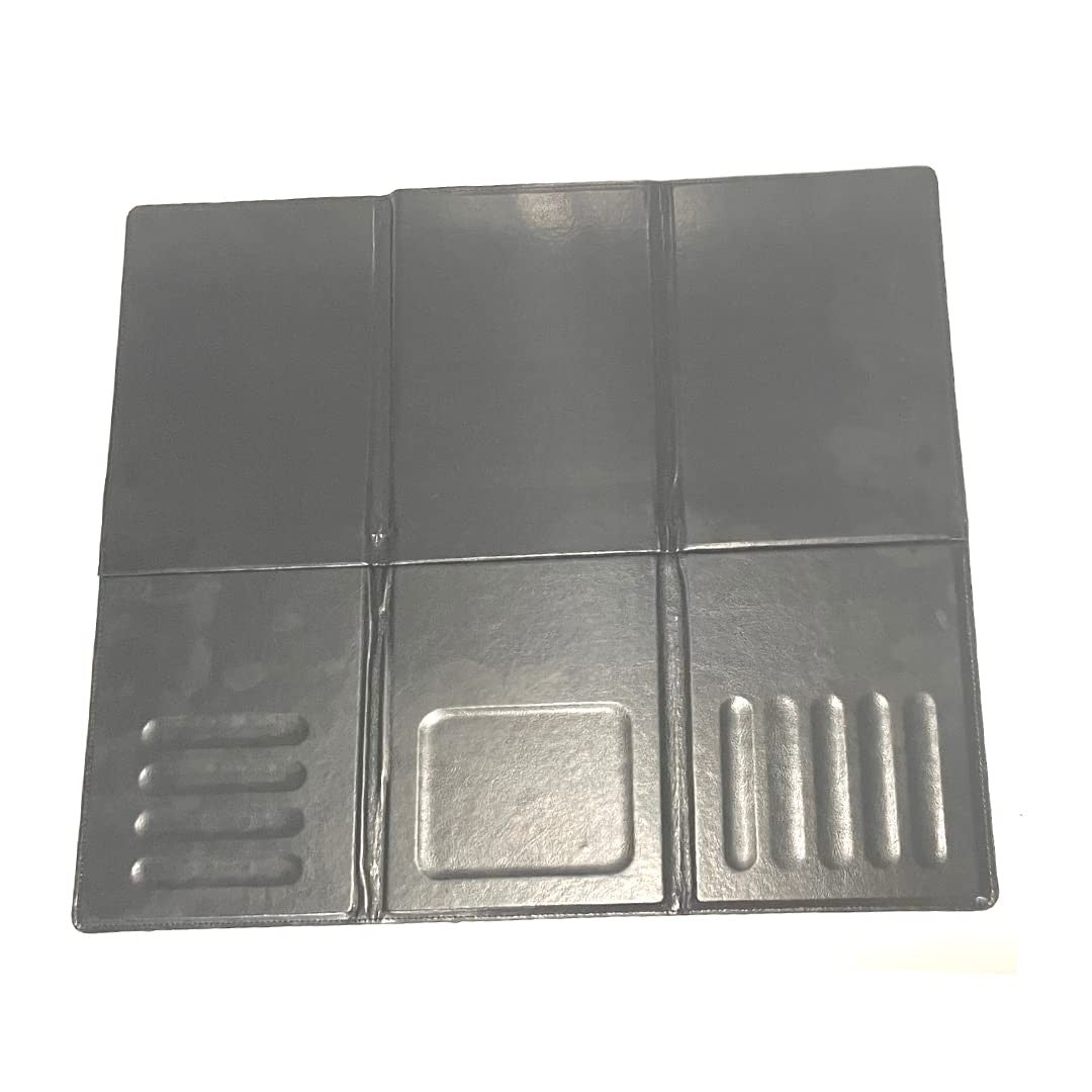 Makeup Organizer Space Saver for Bathroom Sink - Black, Foldable & Portable