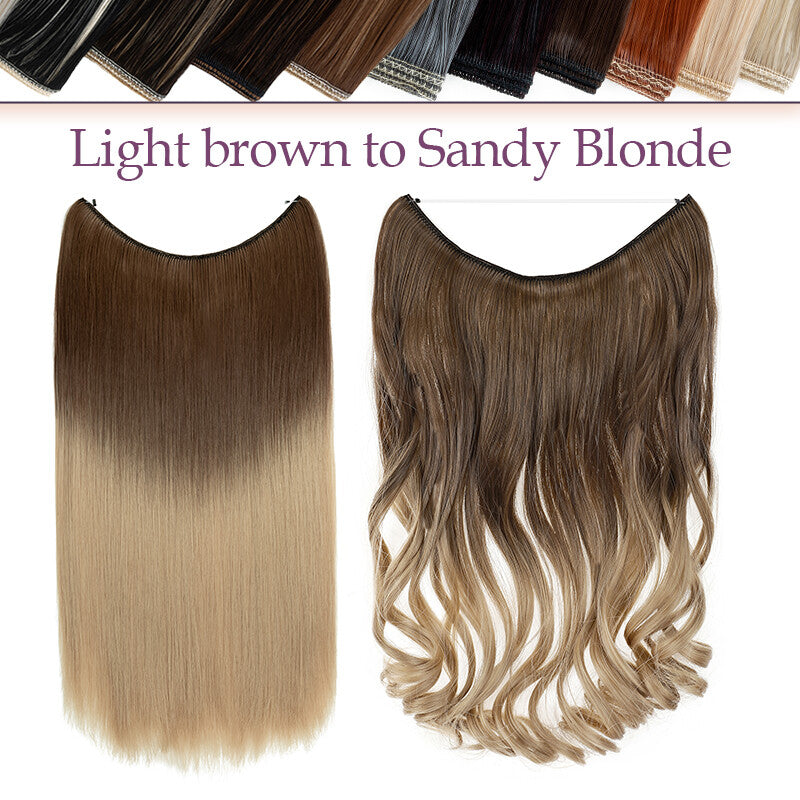 Natural Real Hair Extensions Wire-In Thick Wavy or Straight 20-24 Inch