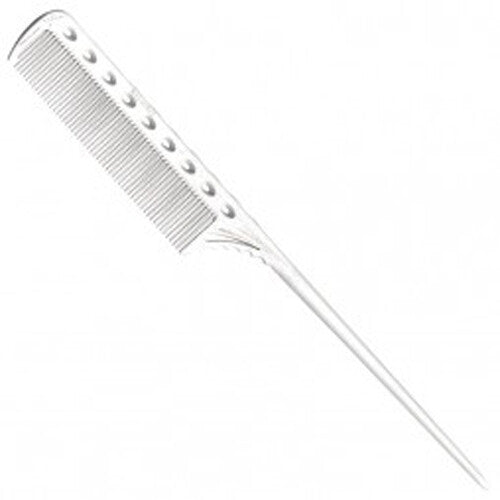 YS Park 107 Super Winding Tail Grip Comb - White Hair Styling Tool