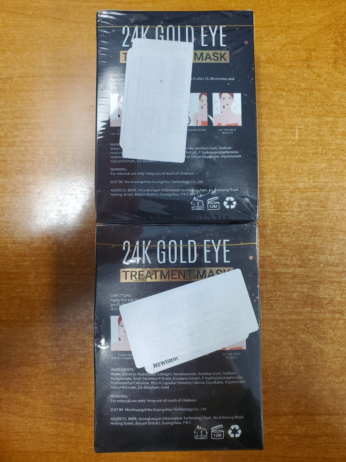Gold Under Eye Mask Pack - 2 Boxes of 15 Pairs for Dark Circles & Rejuvenation