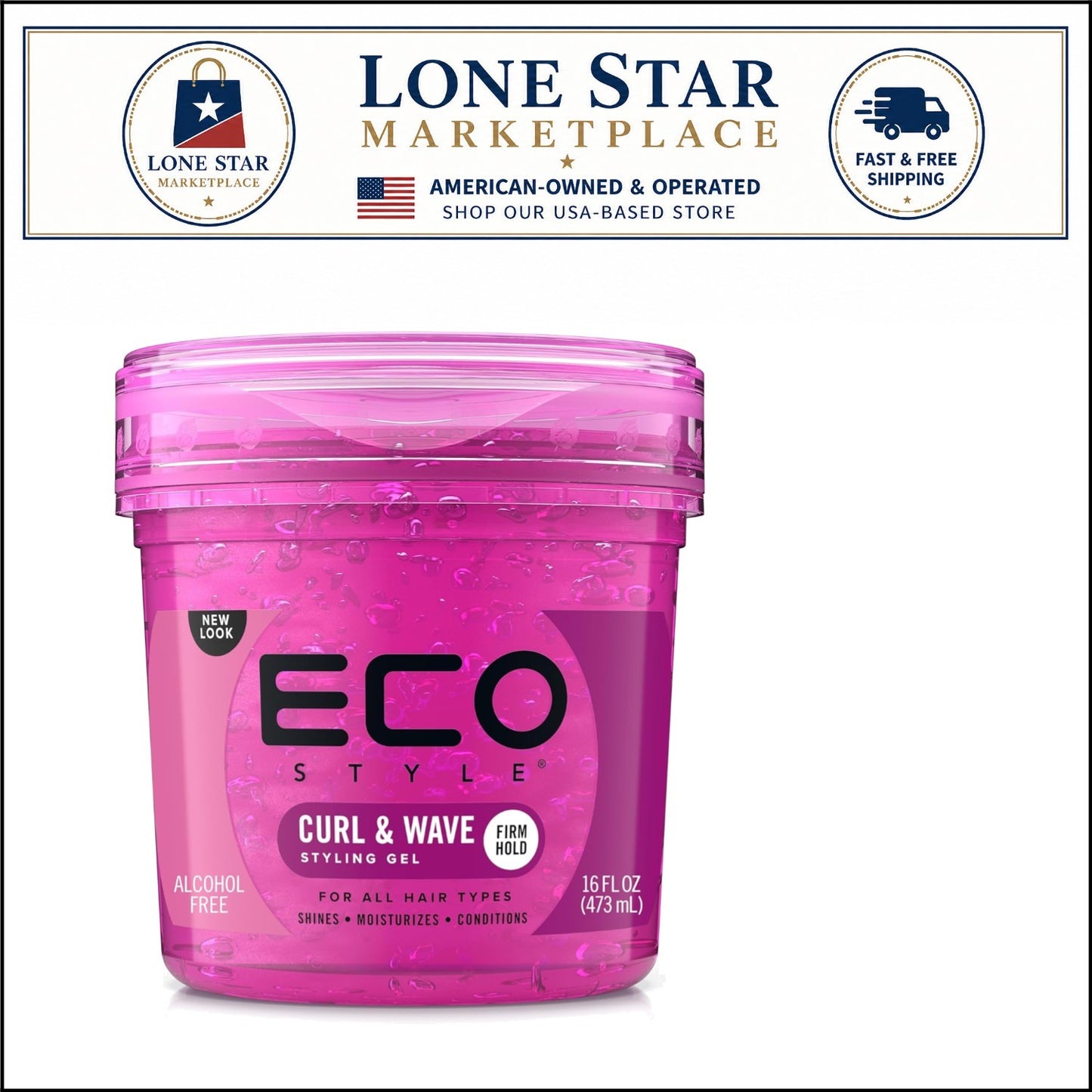 Alcohol-Free Anti-Itch Hair Gel for Curly & Wavy Hair - 8 Oz, Flake-Free Control