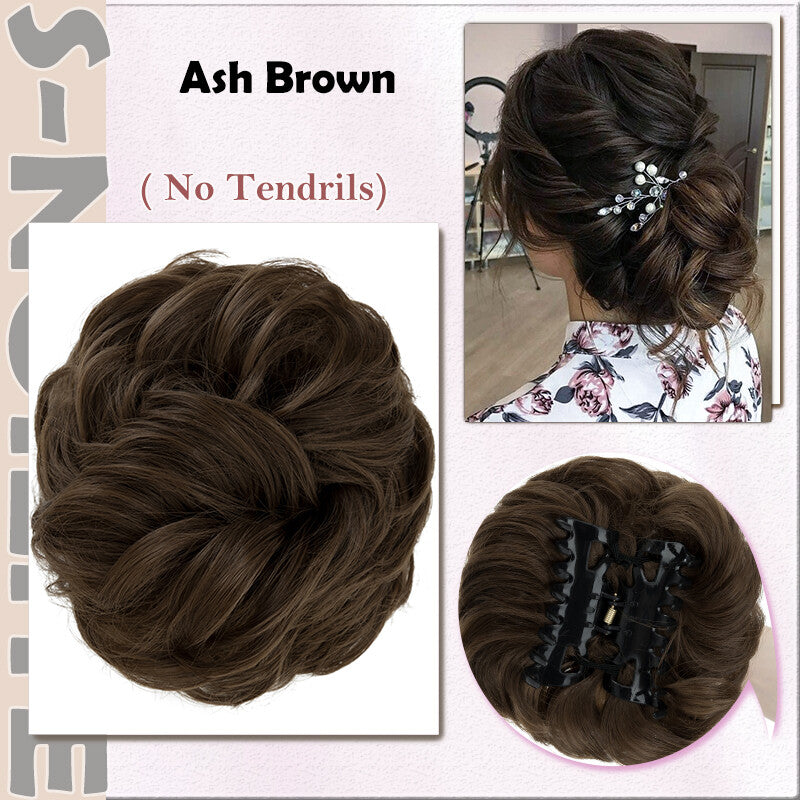 X-Large Thick Curly Claw Chignon Messy Bun Hair Extension Clips - All Colors