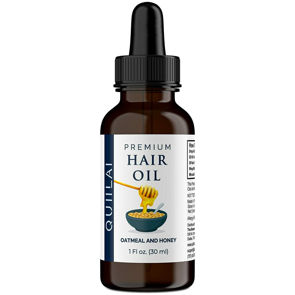 Premium Scented Hair Oil w/Oatmeal & Honey for Growth Less Split Ends