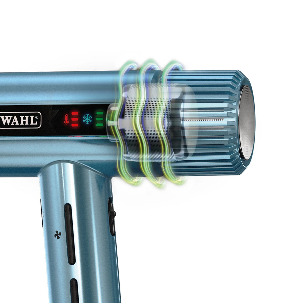 Professional Hair Dryer Light Blue - Quiet, High Power Salon Styling Tool