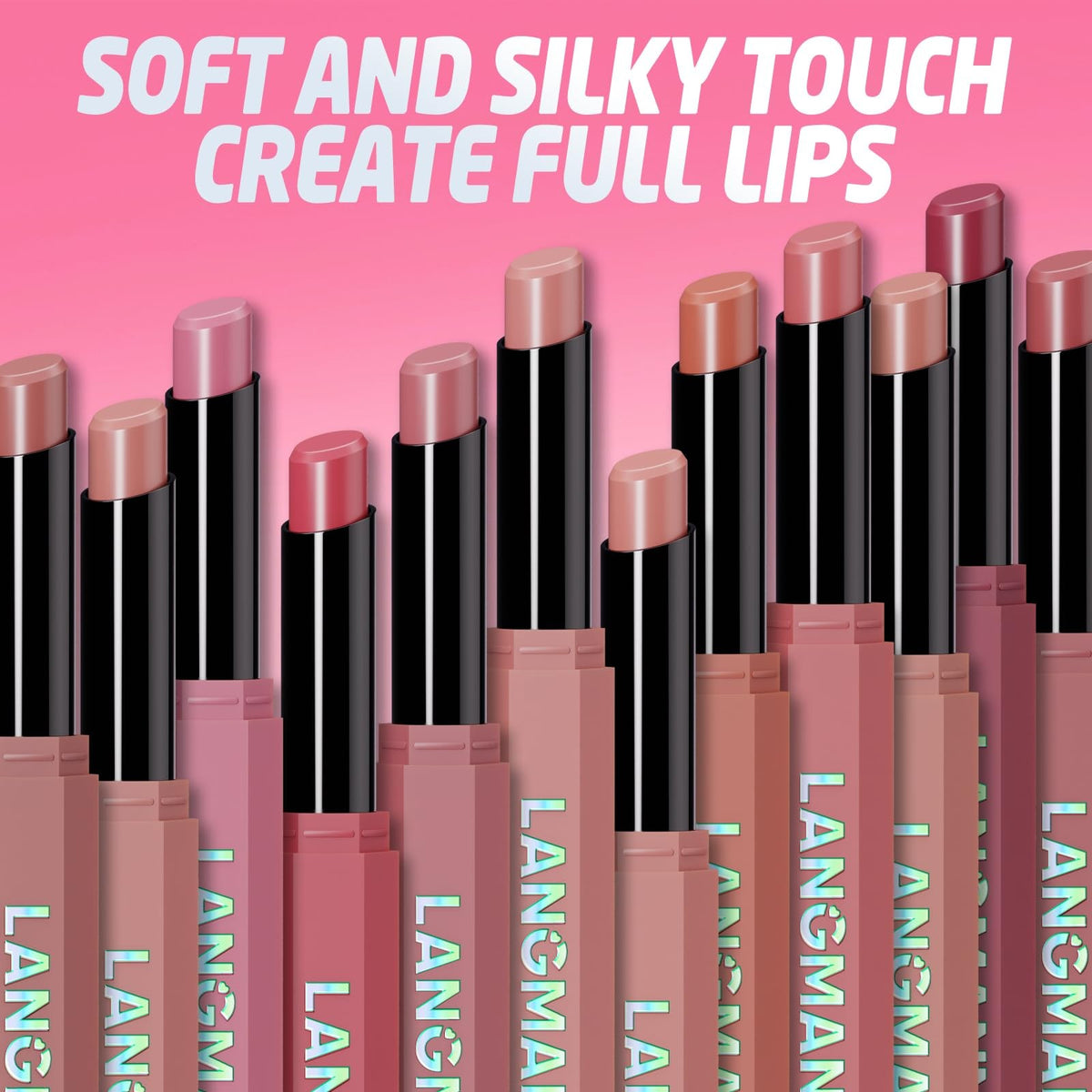 Pink & Rose Matte Lipstick Set - 6 Color Collection for Natural & Glam Looks