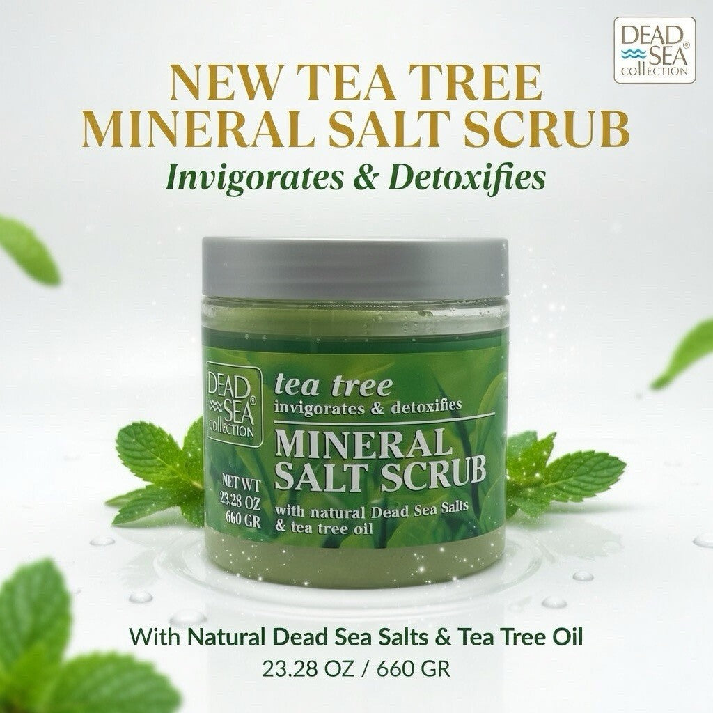 Dead Sea Collection Tea Tree Exfoliating Glow Mineral Salt Scrub