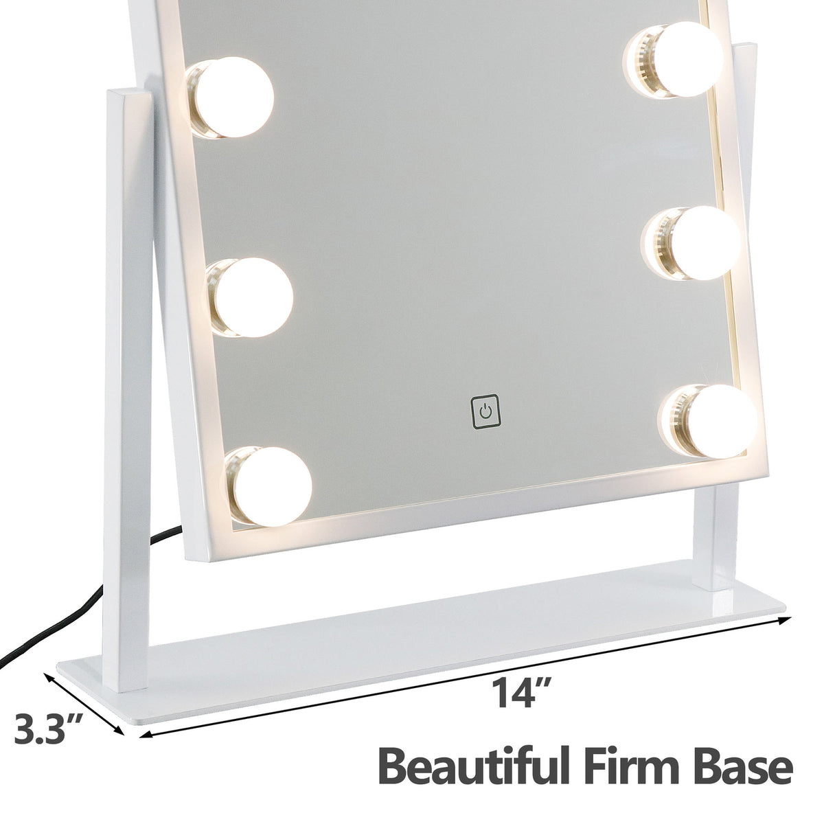 Lighted Cosmetic Vanity Mirror Hollywood Style with Dimmable Touch Control