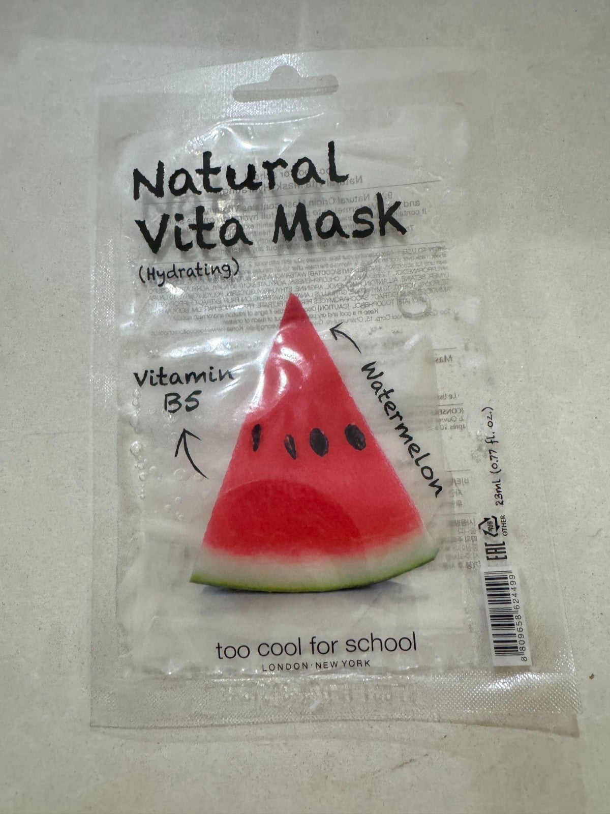 Natural Vita Mask Brightening Hydrating Watermelon - Lot of 10
