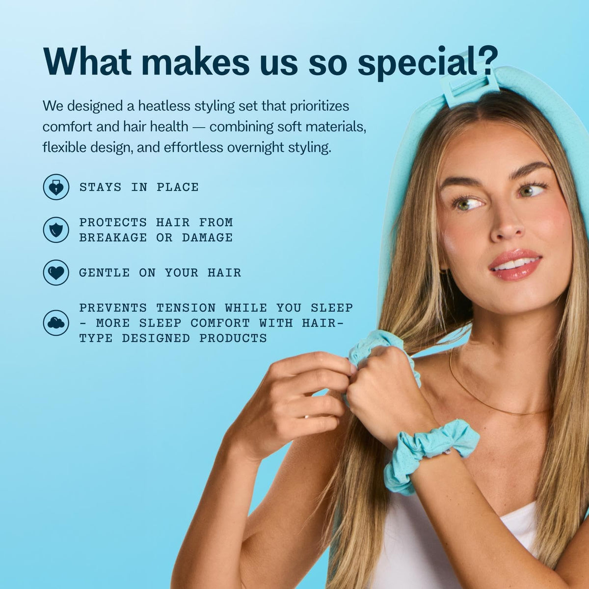 Gimme Beauty Chill Curl Heatless Styling Set - 4‑Count Blue