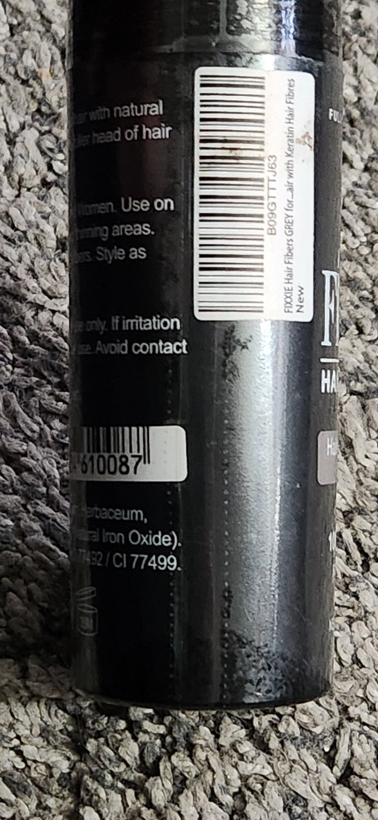 Fixxie Hair Fibers Grey 100% Natural For Men Or Woman