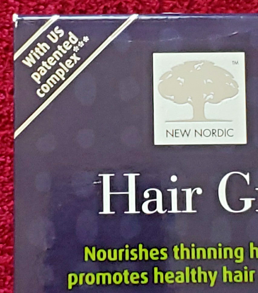 Hair Gro Hair Growth Vegan Tablets with Biotin, 60 Count