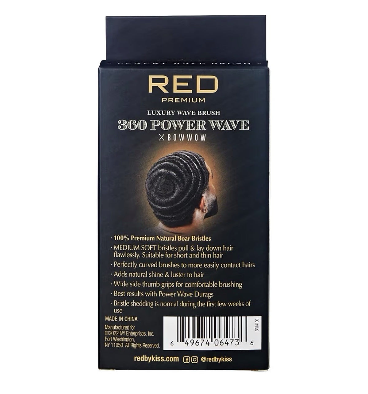 Pet Grooming Brush - Soft Boar Hair for Gentle Wave Training BR14