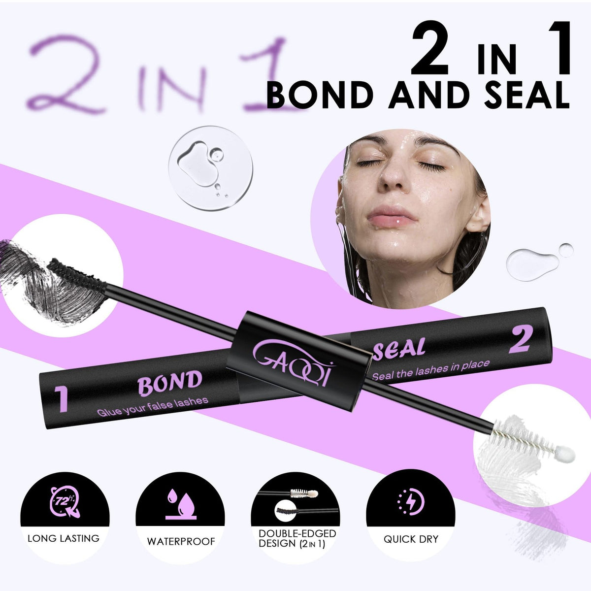Lash Bond and Seal Remover Set Waterproof Eyelash Glue Remover Kit