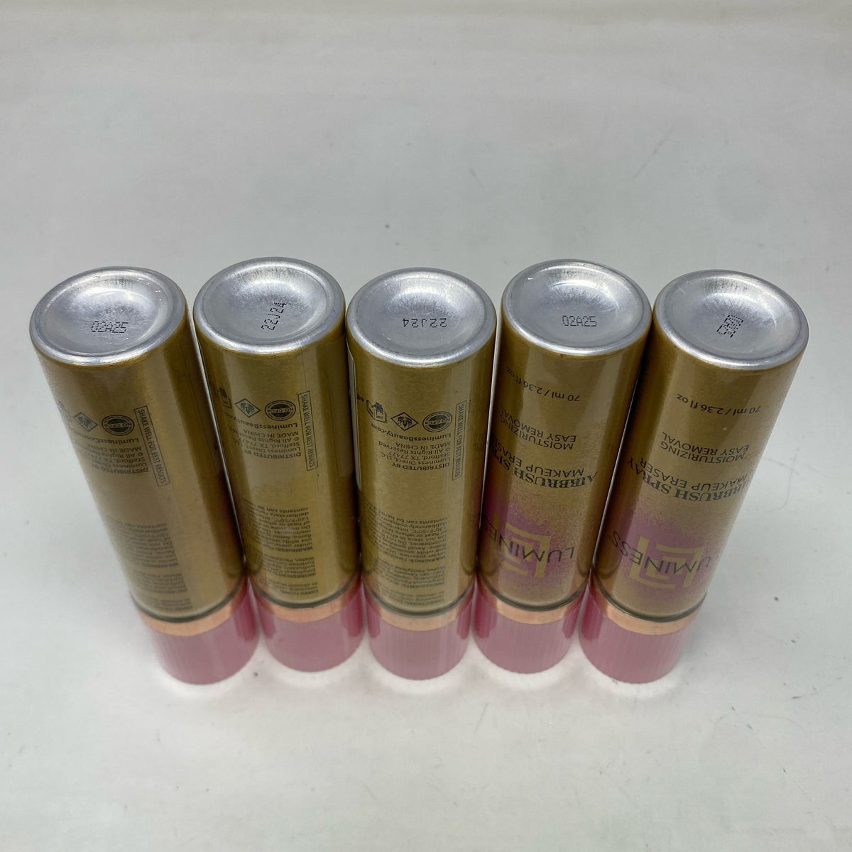 Airbrush Makeup Spray Eraser Set of 5 70mL - Gold and Pink