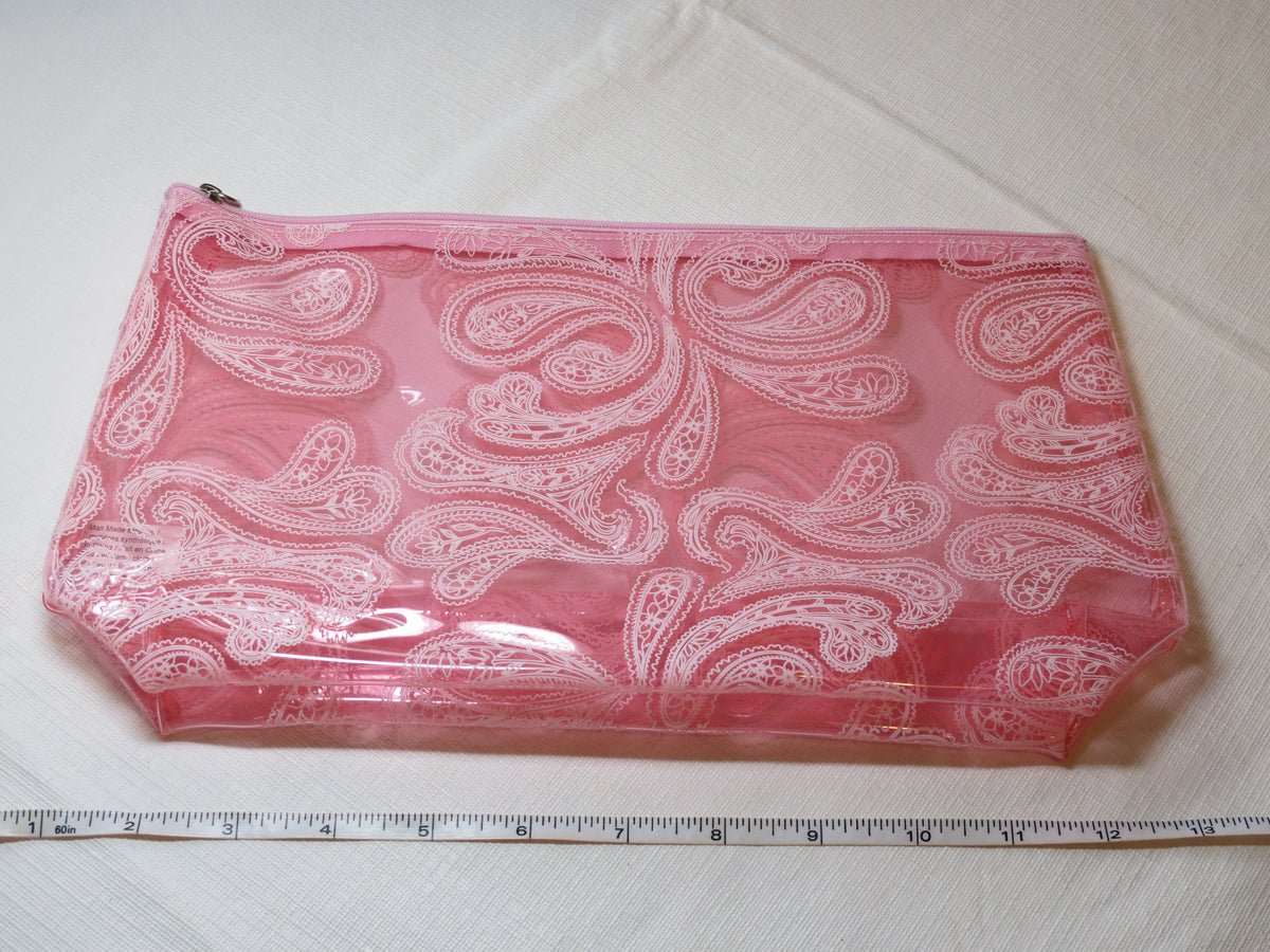 Pink Paisley Cosmetic Bag - Avon Ladies Makeup and Toiletry Organizer