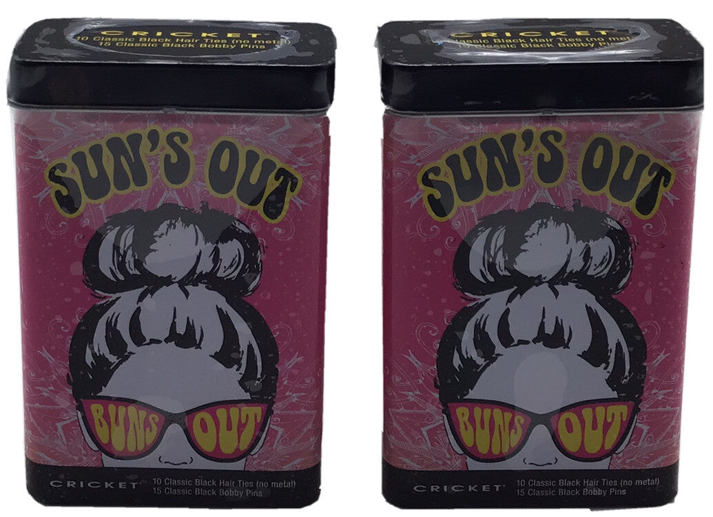 Cricket Sun's Out Buns Black Hair Ties Bobby Pins Kit