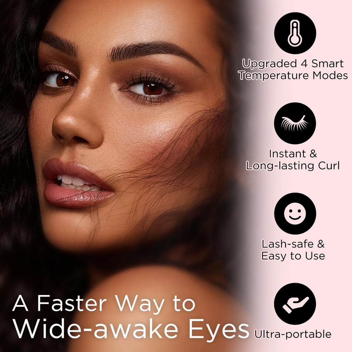 Electric Heated Eyelash Curler Fast 5s Heat Up Safe Anti-Burn 4D Lashes