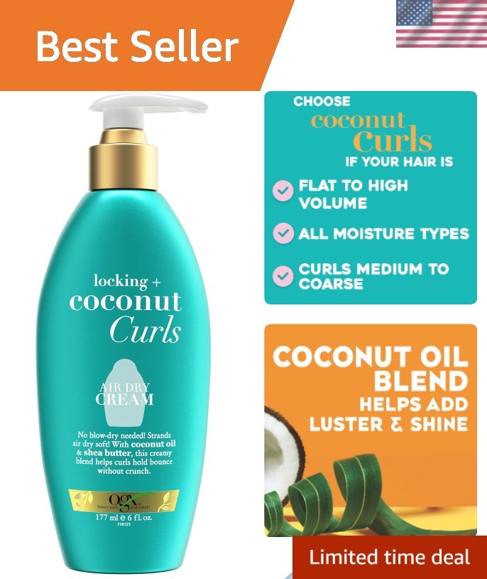 Curl Enhancing Air Dry Cream for Defined, Frizz-Free Curls - Paraben Free
