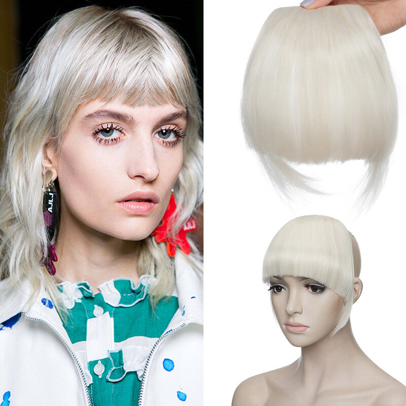 Clip-In Hair Bangs Extensions - Wispy, Natural, 9-inch Styles
