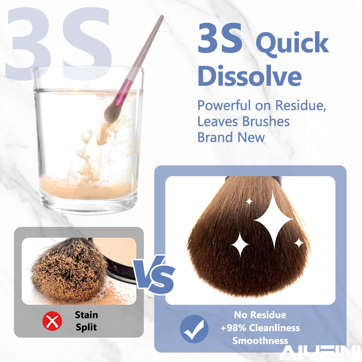 Makeup Brush and Sponge Cleaner Shampoo Deep Clean & Stain Removal