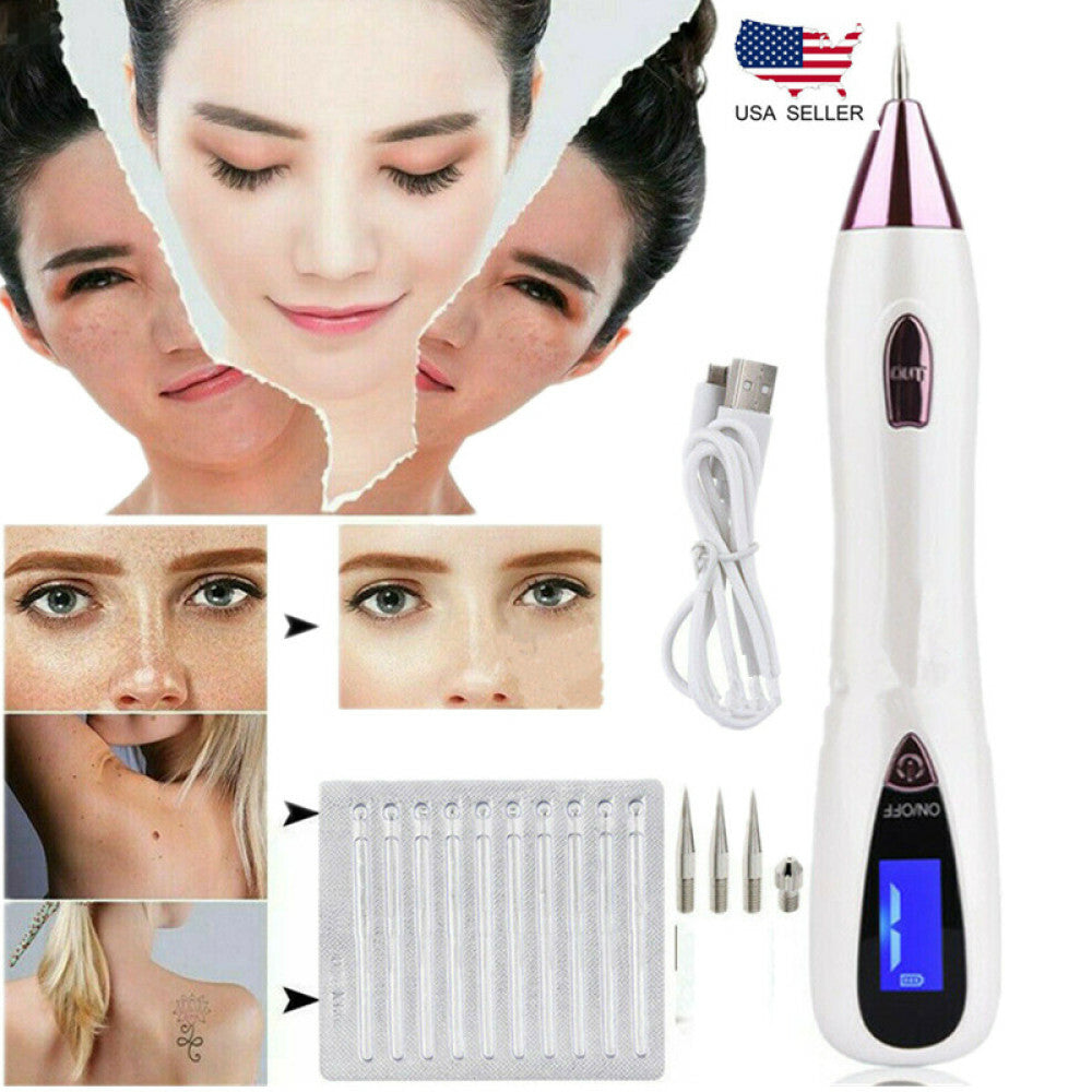 Laser Mole & Wart Removal Pen - LCD Skin Tag Tattoo Spot Fleshy Nevus Remover