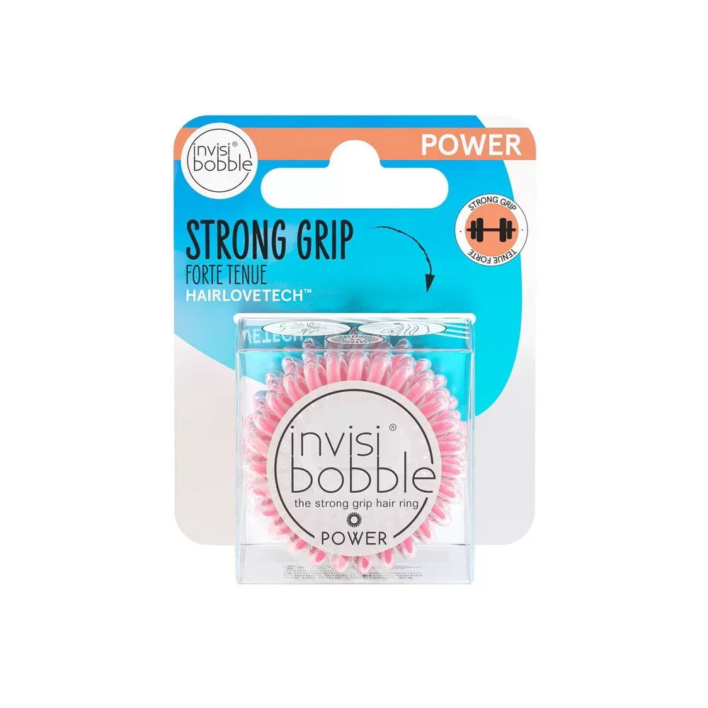 Lot of 3 invisibobble Power Hair Elastics - Strong Grip Magic Pink