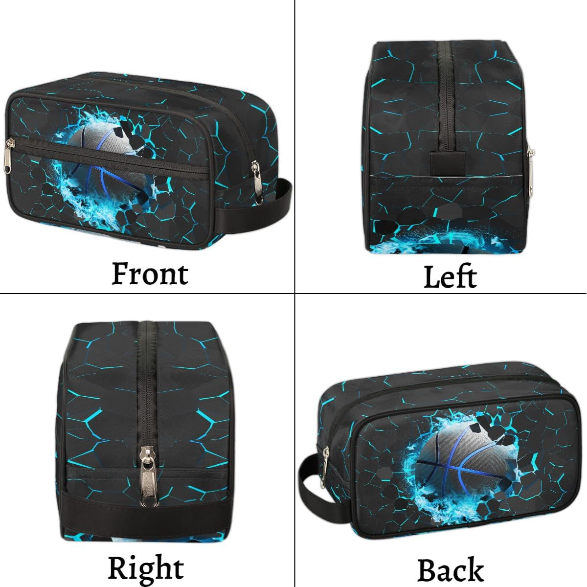 Kids Travel Toiletry Bag - Waterproof Hanging Cosmetic Organizer for Boys