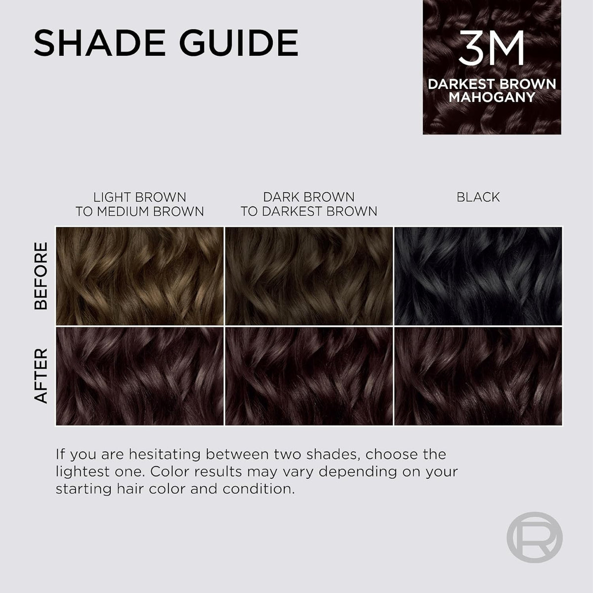 Hair Color Cartridge for At-Home Permanent Hair Dye - Darkest Brown Mahogany - 2 Pack