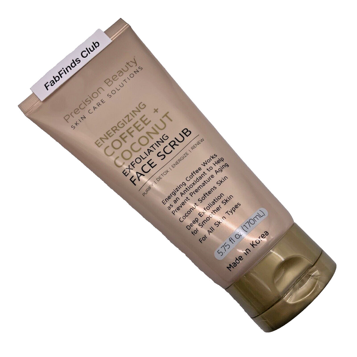 Precision Beauty Coffee+Coconut Face Scrub Sealed 5.75oz