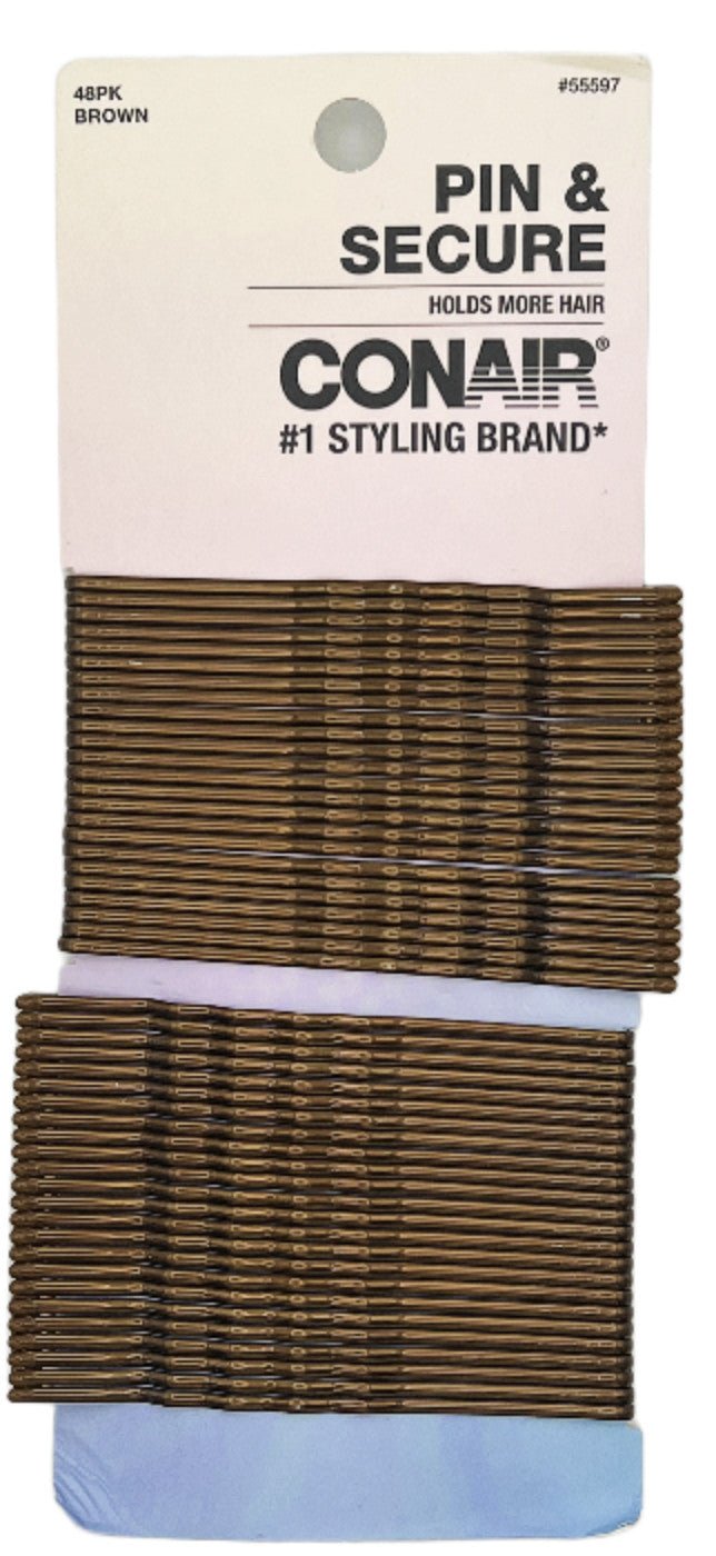 Conair Extra Long Brown Bobby Pins, 48 ct 2 1/2 inches
