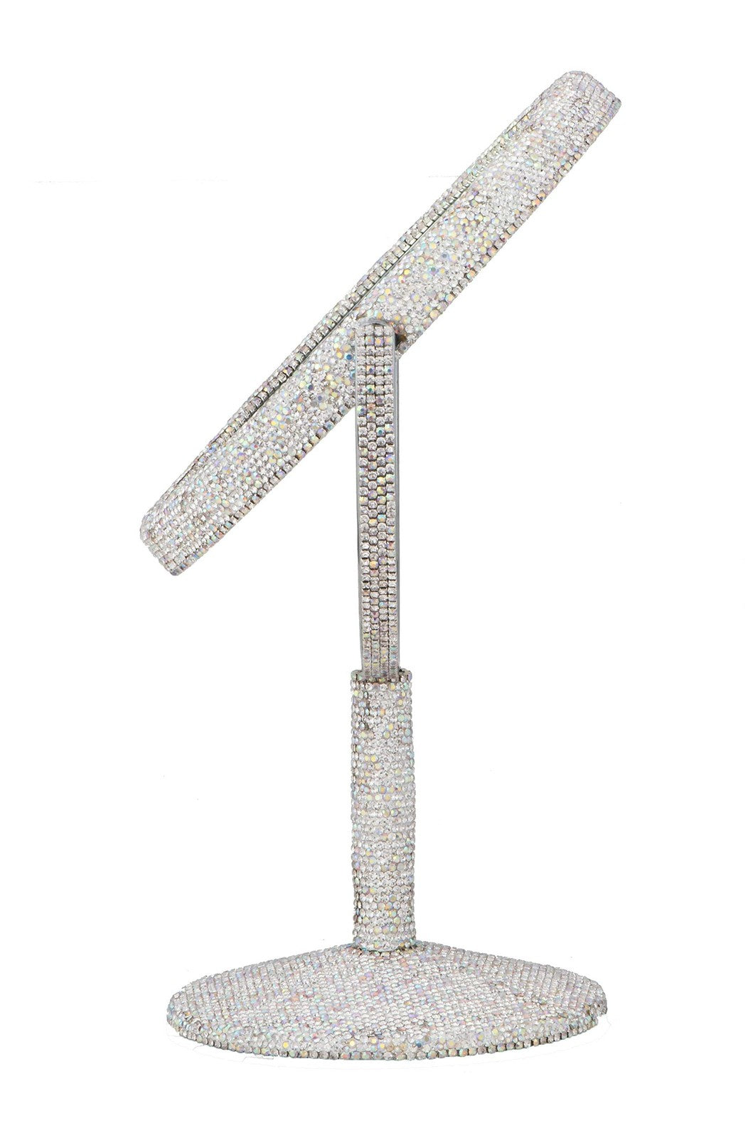 Double Sided Crystal Rhinestone Makeup Mirror with 2X Magnification