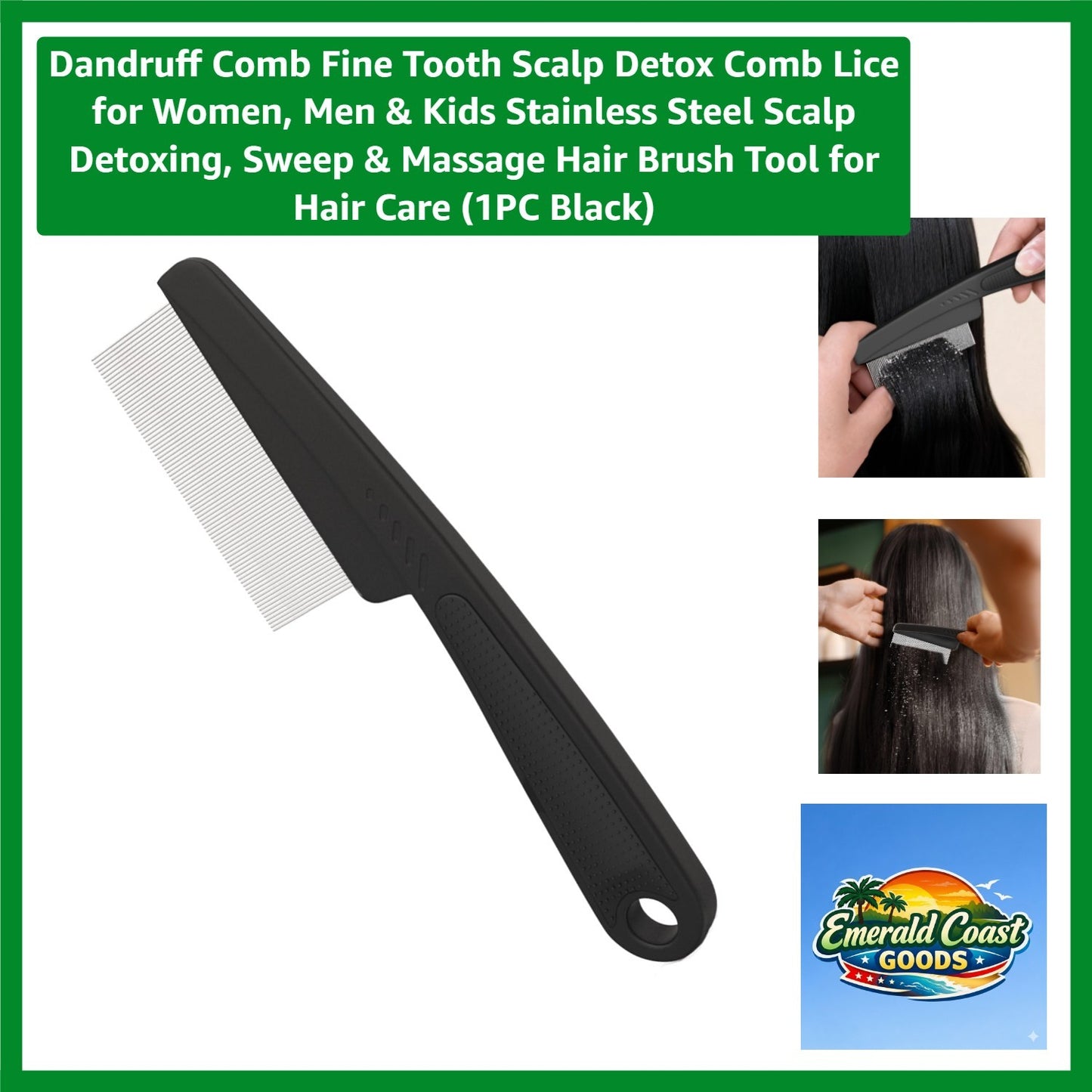 Travel-Size Scalp Detox Comb Set for Dandruff & Hair Care