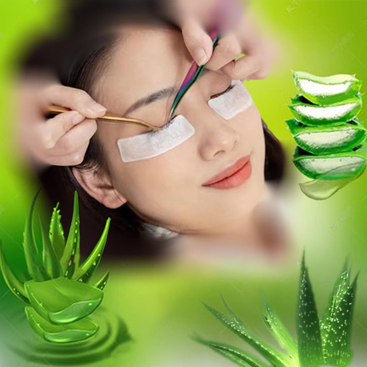 Aloe Vera Makeup Tape 0.48in x 30ft - Skin-Friendly Eyelash & Beauty Adhesive