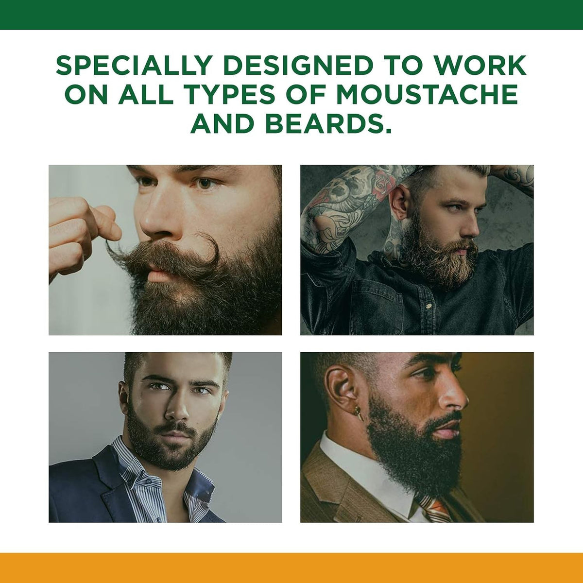 Men's Mustache Wax Strong Hold Neutral Color 0.5 Oz Grooming Pomade