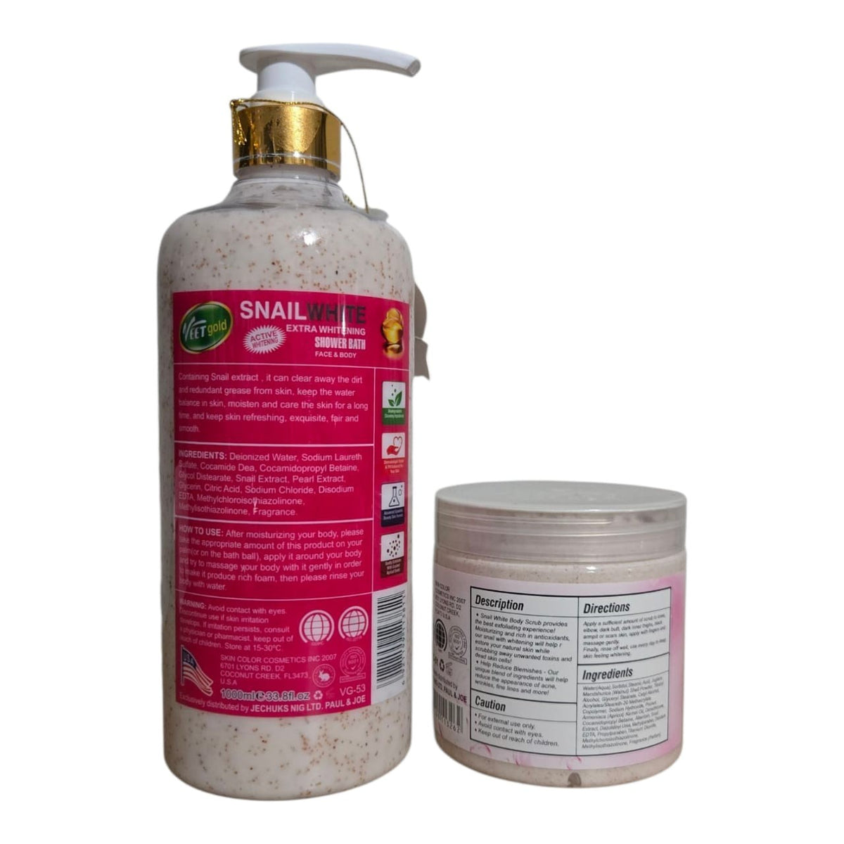 Whitening Body & Face Scrub with Collagen SPF 25 - Veet Gold Snail White