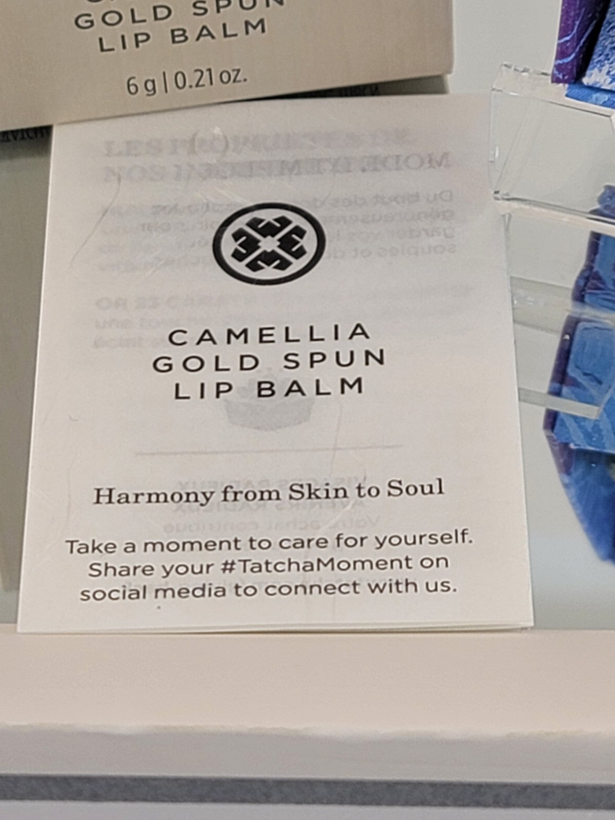 Lip Balm with 23K Gold Flakes & Japanese Camellia Oil - Hydrating & Nourishing 0.21 oz