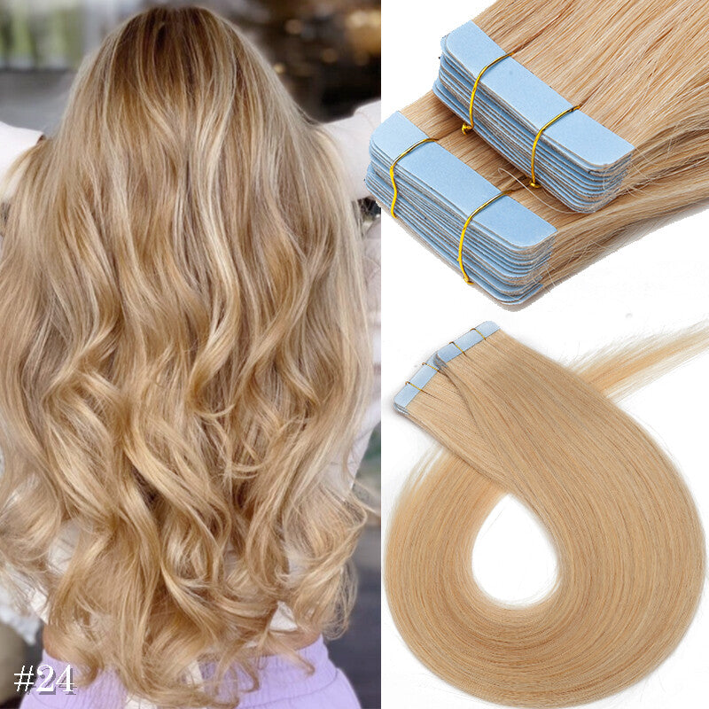 Double Sided Hair Extension Tape 40PCS Thick Remy Human Hair Skin Weft